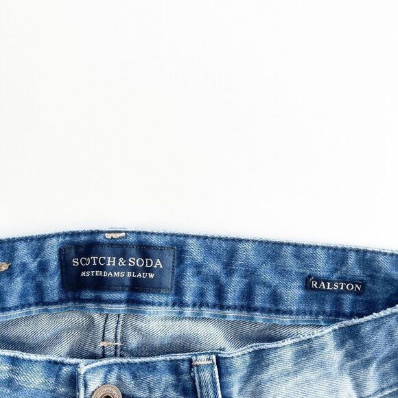 Scotch & Soda Men's Ralston Amsterdam Blauw Luxury Designer Denim Jeans 31 - Picture 5 of 11